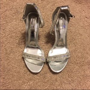 Silver heels size 6